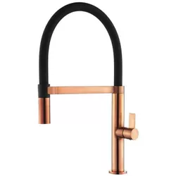 cumpără Bateria bucătărie Helika-AquaSanita 7043-C MAGNUS Copper+black silicon hose în Chișinău 