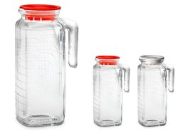 Кувшин стеклянный с крышкой Gelo 1.2l, 23cm