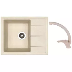 купить Мойка кухонная со смесителем Dr.Gans Nika 580 + SanDonna F 1069 bej в Кишинёве 