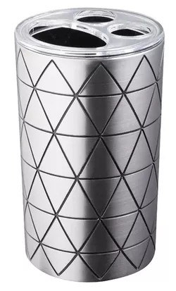 купить Стакан для зубных щёток Bisk 07126 Suport periute de dinti, argintiu, STAR в Кишинёве 