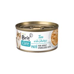 Brit Care Cat Sterilized Tuna Pate With Shrimps Ton cu Creveți 70 gr