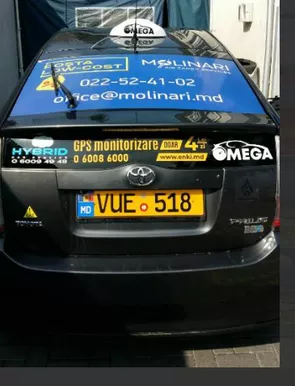 cumpără Publicitate pe fereastra din spate a unui taxi în Chișinău