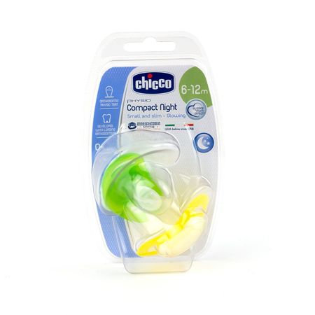 cumpără Chicco Suzetă Compact Night ortodontică silicon unisex, 6+, 2 buc (7483241) în Chișinău