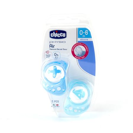 cumpără Chicco Suzeta Physio Air silicon p/u baietei, 0+, 2 buc (7503021) în Chișinău