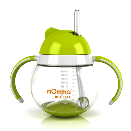 cumpără Lansinoh-mOmma Canuță cu pai, verde, 9+, 250ml (75321) în Chișinău