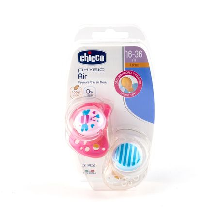 cumpără Chicco Suzeta Physio Air latex p/u fetite, 16+, 2 buc (7502411) în Chișinău
