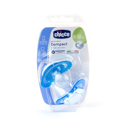 cumpără Chicco Suzetă ortodontică silicon pentru baieței, 6+, 2 buc (729322/7483221) în Chișinău