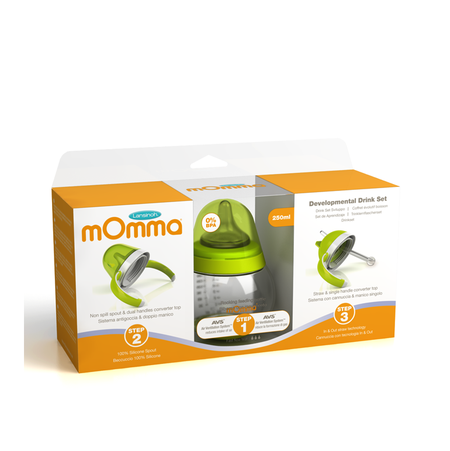cumpără Lansinoh-mOmma Set de băut 3in1, orange, 6+ (75340) în Chișinău