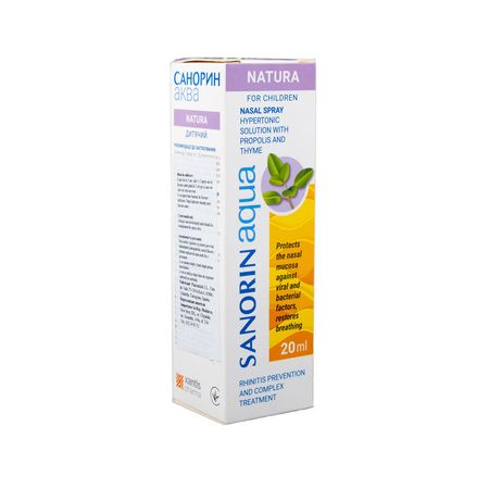 cumpără Sanorin Aqua 20ml spray naz.p/u copii cu propolis si cimbru N1 în Chișinău