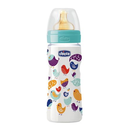 cumpără Chicco Biberon plastic Well Being, tetină latex, flux reglabil, 0%BPA, 0+, 250ml (707600) în Chișinău