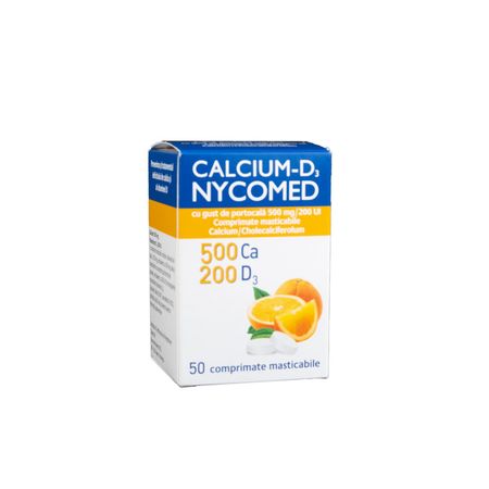 cumpără Calciu D3 cu gust de portocala comp. mast. N50 (Nycomed) în Chișinău