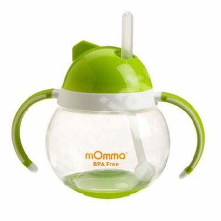 cumpără Lansinoh-mOmma Canuță cu pai, cu minere, verde, 12+, 250ml (75331) în Chișinău