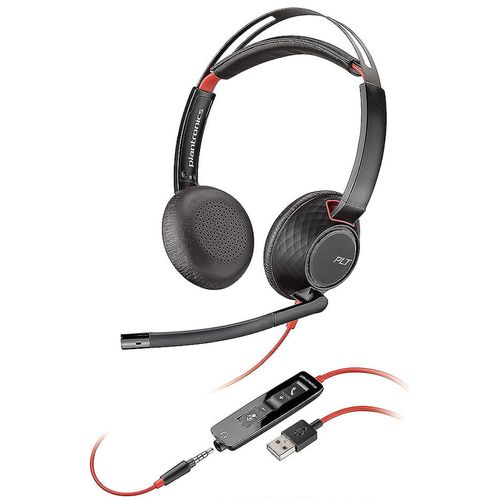cumpără Plantronics Blackwire 5220 Stereo USB-C Binaural Headset 207586-201, Noise-cancelling Microphone, Remote Call Control, Mic. Frequency Response 100 Hz–8 kHz, Output 20 Hz–20 kHz, 32Ohm în Chișinău 
