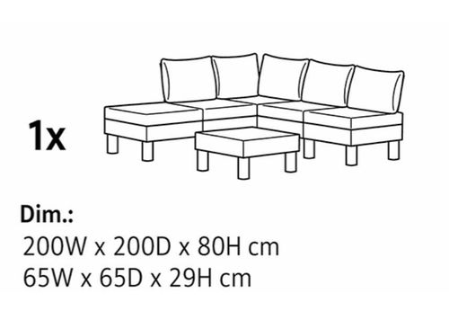 купить Садовая мебель Keter 57718 Elements Signature: masa, canapea, frasin в Кишинёве 