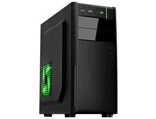 купить Case Miditower ATX HPC B-28 Shiny Black+Green decoration, 500W, 12cm fan, 24 pin, 2xSATA cables, 2xUSB 2.0 & Audio (carcasa/корпус) в Кишинёве 