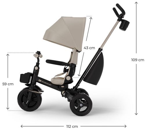 купить Велосипед-коляска KinderKraft KRAVEO02BEG0000 Aveo 2 Plus Beige в Кишинёве 