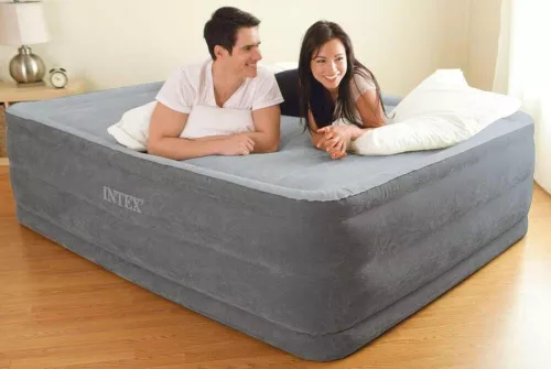 cumpără Saltea gonflabilă Intex 64418 VELUR 152x203x56cm cu pompa incorporata DELUXE în Chișinău 