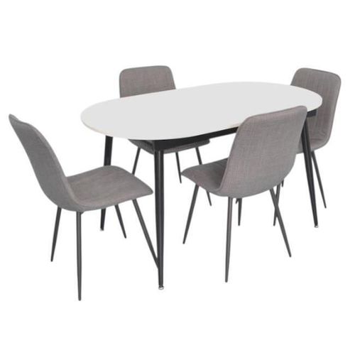 купить Комплект стол и стулья Evelin di Costacurta стол DT-533R B + 4 стула YTC-078B Bjorn-13 (Grey) в Кишинёве 