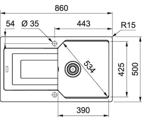 купить Мойка кухонная Franke 114.0575.025 UBG 611-86 Bianco в Кишинёве 