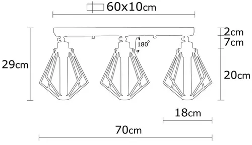 купить Освещение для помещений Trendy Oylat-N-1040, 18x29x70cm в Кишинёве 