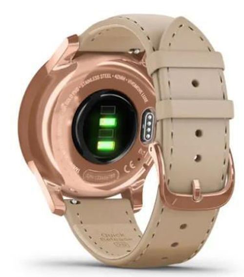 купить Фитнес-трекер Garmin Vivomove Luxe Rose Gold-Beige Leather (010-02241-21) в Кишинёве 