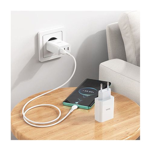 cumpără Incarcator de retea Hoco C99A PD20W+QC3.0 three-port (2C1A) charger (EU) , Output 2xType-C & 1xUSB, white 767554 în Chișinău 