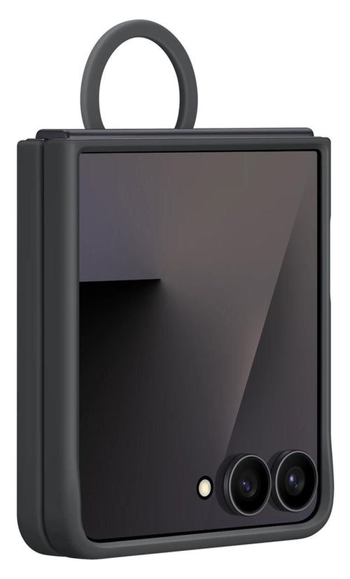 купить Чехол для смартфона Samsung EF-PF766 Flip7 Ring Case (Silicone) Black в Кишинёве 