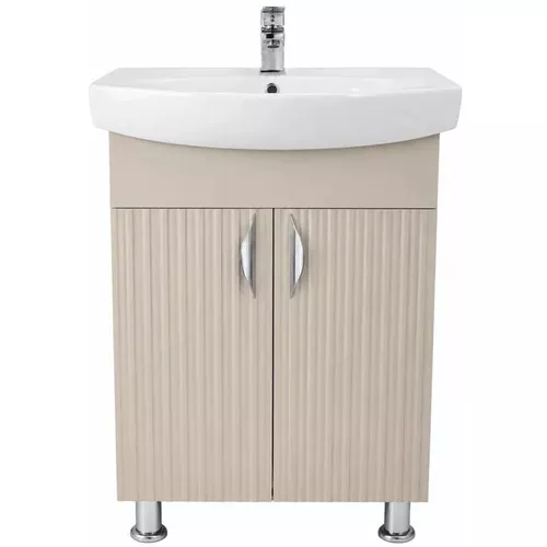 купить Шкаф под умывальник Mashtab 12466 Aqua (CL) cu 2 uși 600x370x850 Bej mat в Кишинёве 