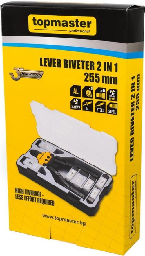 купить Заклёпочник ручной Topmaster 491129 2 в 1 255мм в Кишинёве 