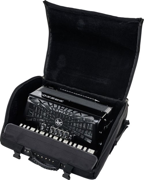 cumpără Pian digital Hohner Bravo III 96 silent key red Acordeon 96 Bass Negru (16732) în Chișinău 