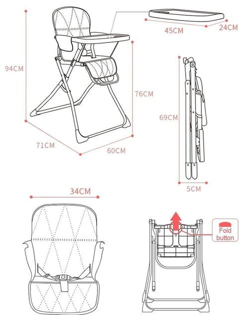 купить Стульчик для кормления Ivolia A3 Grey в Кишинёве 