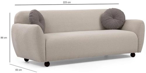 cumpără Canapea Trendy Eddy Crema, 83x86x223cm (3 locuri) în Chișinău 