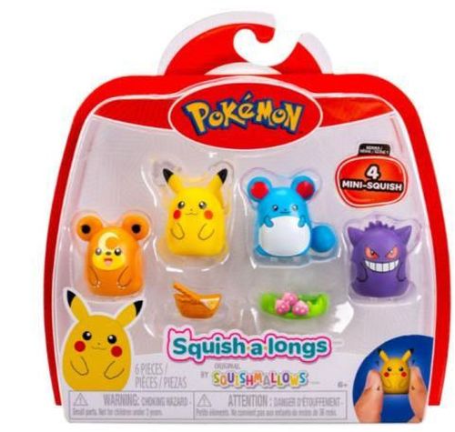 купить Игрушка Squishmallows SQAL0067 Набор из 4 фигурок Pokemon Squish-a-longs, 2.5cm, ast в Кишинёве 