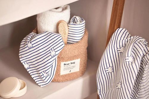 купить Аксессуар для пеленания Jollein 535-852-68008 Pelinci de muselina Miffy Miffy Stripe Navy, 115x115cm, 2buc в Кишинёве 