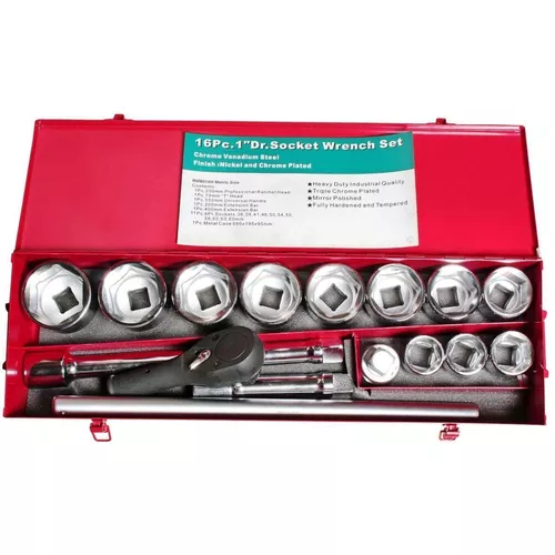 cumpără Set de unelte de mână JTC JTC-H816M Set chei tubulare de 1", 6 vârfuri, 36-65 mm, accesorii, 16 articole în Chișinău 