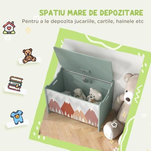 cumpără Cutie depozitare U-Grow UGMBD07-GNF Bancă cu spațiu de depozitare, Green Forest în Chișinău 