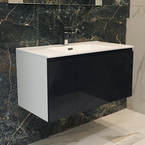 купить Шкаф под умывальник Bayro подвесной Formal Allegro 800 антрацит мат в Кишинёве 