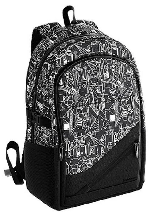 cumpără Rucsac pentru copii Erich Krause 57587 CityLine 47x36x15cm, 19L, negru-alb cu USB în Chișinău 