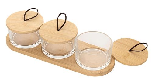 cumpără Container alimentare Florina 3K1171 Mika, sticla, 3x190ml în Chișinău 