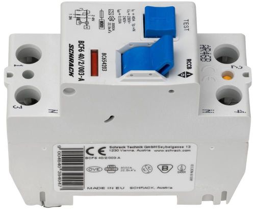 купить Автомат дифференциальный Schrack Technik BC654203 (УЗО) 40 А, 2 полюса, 30 мА, тип A в Кишинёве 