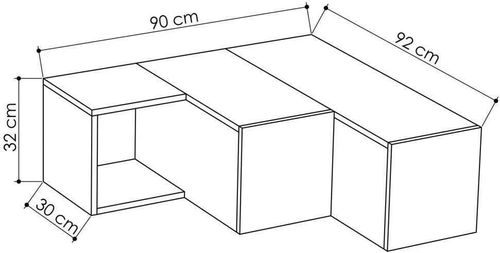 cumpără Comodă TV Trendy Compact, antracit, moka deschis 90x32x92cm în Chișinău 