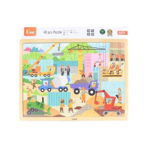 купить Головоломка PolarB 44585 Puzzle din lemn Șantier 48elem в Кишинёве 
