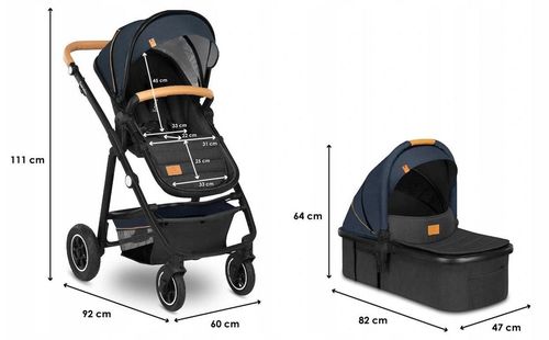 cumpără Сărucior pentru copii Lionelo Amber Blue Navy (3in1) în Chișinău 