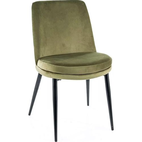 купить Стул Signal Kayla velvet czarny stel. bluvel 77 oliwk. в Кишинёве 
