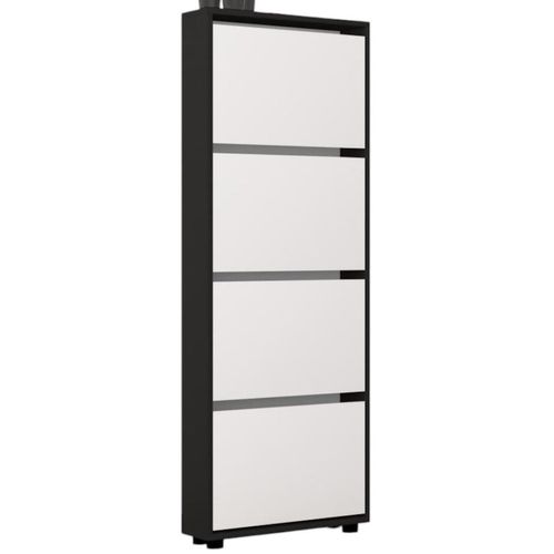 купить Полка для обуви Mobildor-Lux Leo Slim 100x16x164H cm Anthracite/White в Кишинёве 