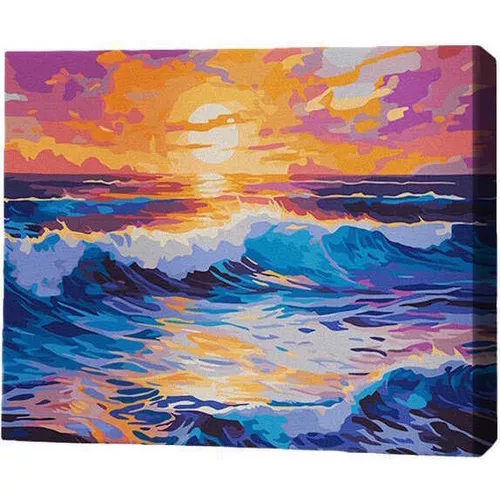 cumpără Tablou pe numere BrushMe MG0012FC 40х50cm (fără cutie) Apus peste ocean în Chișinău 