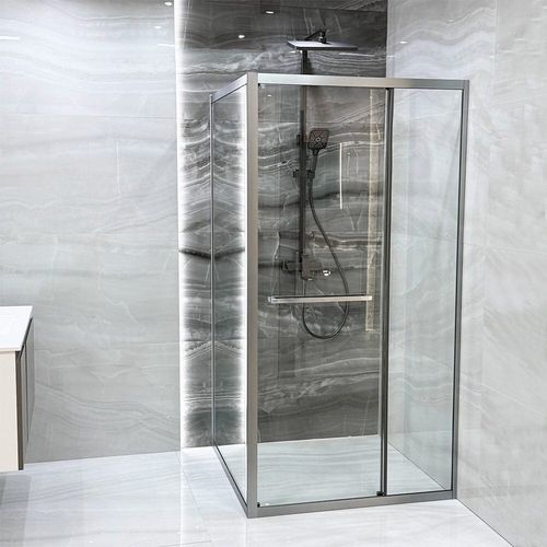 cumpără Cabină de duș Linia H2O Ritmo 1000x1000x1900 6мм универсальный серый în Chișinău 