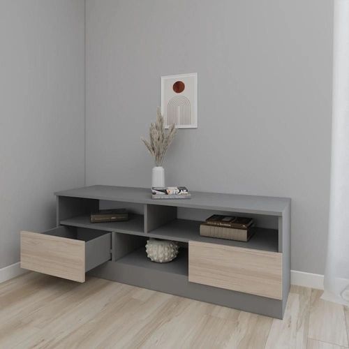 cumpără Comodă TV Smartex (16320) Т6 100cm TV Grafit+Stejar Deschis în Chișinău 