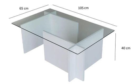 cumpără Măsuţă cafea Trendy Evadare, Alb 105x40x65cm în Chișinău 