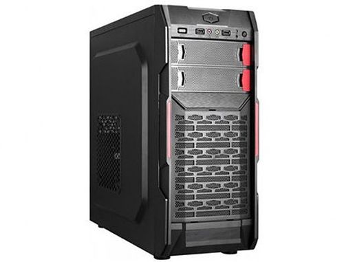купить Case Miditower ATX HPC B-09 Shiny Black+Red decoration, 500W, 12cm fan, 24 pin, 2xSATA cables, 1xUSB 3.0, 2xUSB 2.0 & Audio (carcasa/корпус) в Кишинёве 